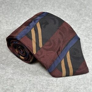 Talbott Studio Silk Tie USA Abstract Geometric Red Blue Gold Vintage 56 X 3.5 in